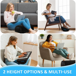 Repose-pieds pour sous le bureau au travail, repose-pieds confortable avec 2 hauteurs réglables, repose-pieds avec housse lavable - Product Image 6
