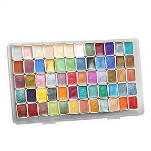 ชุดสีน้ำประกายมุกพร้อมผงทองสำหรับระบายสีดอกไม้ อุปกรณ์ศิลปะ 5 มล. สีน้ำ/สีสำหรับระบายสีบนกระดาษ สำหรับเด็กอายุ 8 ปีขึ้นไป - Product Image 3