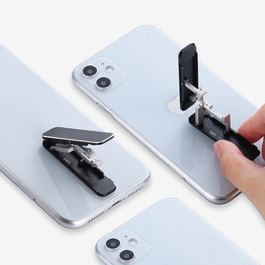 Supporto per <span class=keywords><strong>telefono</strong></span> cellulare pieghevole in lega di alluminio Mini accessorio da scrivania flessibile invisibile portatile - Product Image 5