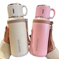 JM Tasse Thermos Isotherme en Acier Inoxydable 316 à Affichage de Température Simple, Haute Valeur Esthétique, pour Femmes, Usage Domestique et Étudiants