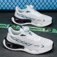 Chaussures de sport pour hommes de bonne qualité, chaussures de sport, bouton pivotant, chaussures de course respirantes, semelles épaisses, baskets amortissantes pour homme