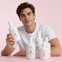 Botol Kosmetik Sampo Lotion Tubuh HDPE Putih Kosong 300ml 500ml dari Pabrik Grosir, Pompa Mudah Dibuka, Permukaan Matte, Merek MS