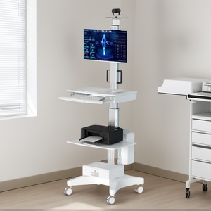 All-in-One Intelligenter mobiler medizinischer Rundung wagen mit Kamera halterung Computerarm-Drucker fach für Kliniken und Kranken häuser - Product Image 1