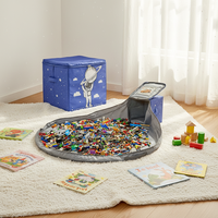Panier pliable en tissu de grande capacité avec poignées pour la chambre d'enfant, la chambre à coucher, la salle de jeux, boîte de rangement portable pour jouets d'enfants