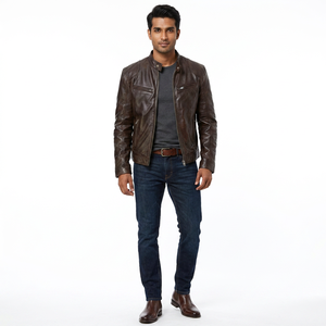 High Quality Genuine Sheepskin Bomber <b>Leather</b> <b>Jacket</b> <b>Men</b> Motorcycle <b>Leather</b> <b>Jackets</b> Black Color <b>Leather</b> <b>jacket</b> for <b>men</b> - Product Image 1