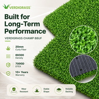 Gazon synthétique Premium Champ 88UF écologique de 20 mm pour la pratique du golf, idéal pour les bâtiments certifiés LEED et la conception de paysages durables