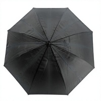 Parapluie droit double couche à 8 baleines en gros, parapluie promotionnel personnalisé avec logo coloré imprimé et poignée en bois courbée