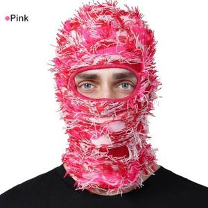Distressed Character Balaclava Ski Mask Custom Camo Acrylic Knitted Face Mask <b>for</b> Unisex Sports & Party Headwear - Product Image 2