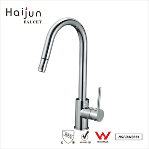 Haijun di Pull-Down Spruzzatore Rubinetti Lavello Della Cucina-Maniglia Moderna Pull Out Spruzzatore <span class=keywords><strong>Rubinetto</strong></span> <span class=keywords><strong>con</strong></span> Ponte Piatto, nichel spazzolato - Product Image 1