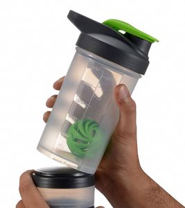 OEM Wholesale Bpa Free Good Quality Promotional 500ml Plastic Sports 2 in 1 Protein <b>Shaker</b> <b>Bottle</b> - Product Image 6