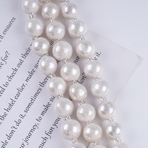 Cuentas Redondas Edison de 18 cm, 10-13 mm, Perlas Sueltas de Agua Dulce Naturales, Recubiertas de Aceite Brillante, Material de Joyería para Hacer Pulseras - Product Image 5