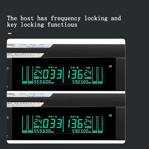 ميكروفون لاسلكي احترافي لمنصة المؤتمرات، ميكروفون UHF مضاد للصفير، نظام ميكروفون لاسلكي احترافي للكاريوكي بخاصية واحد يشغل اثنين - Product Image 6