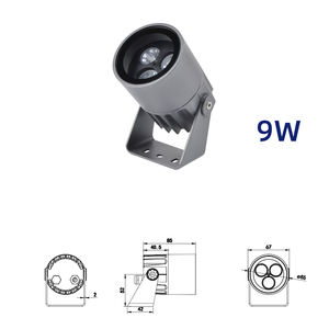 Projecteur LED 3W 9W 12W DC24V en aluminium moulé sous pression, étanche IP65, pour éclairage extérieur <span class=keywords><strong>de</strong></span> jardin, cour, paysage et allées - Product Image 4