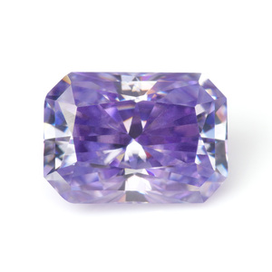 Moissanite Goldleaf taille radiant, pierre synthétique en vrac de couleur vive (rouge, vert, noir, jaune) pour la joaillerie - Product Image 4