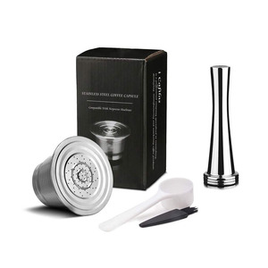 <span class=keywords><strong>Capsule</strong></span> de café en acier inoxydable <span class=keywords><strong>compatible</strong></span> avec la machine - Product Image 1