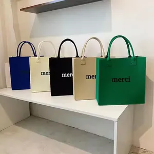 Bolsa de feltro portátil de três peças com capacidade de moda, sacola original por atacado, novo designer para mulheres de luxo