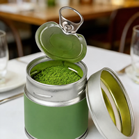 Boîte en fer blanc portable de qualité alimentaire pour poudre de matcha, boîte métallique pour emballage alimentaire, pour le stockage de thé en vrac, vente en gros