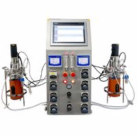 Cuve de réaction à double enveloppe pour cellules mammaires de laboratoire, 2-10 L, Fermenteur de culture cellulaire à double paroi, Pompe motorisée, Contrôle automatique par PLC