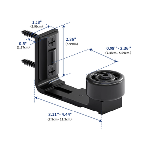 Guide de sol réglable pour porte de grange moderne, quincaillerie murale améliorée, guide de roulement inférieur pour portes coulissantes, compatible avec le sol, POM - Product Image 2