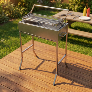 360 °   <span class=keywords><strong>Parrilla</strong></span> de Barbacoa con Rejilla Giratoria, Red de Cocción Reversible, <span class=keywords><strong>Parrilla</strong></span> de Carbón para Jardín, Camping y Picnic - Product Image 6