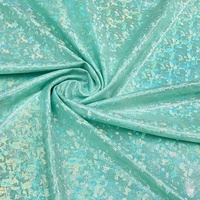 Échantillon gratuit Rose Paillettes Coloré Micro Dot Feuille Métallique Élastique Nylon Spandex Tissu Danse Justaucorps Bikinis Maillots De Bain Tissus
