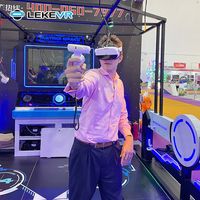 LEKE VR Game Park Machine 9D VR Multijugador 4-6 Jugadores Realidad virtual Arcade Space Shooting Gaming Set Simulator
