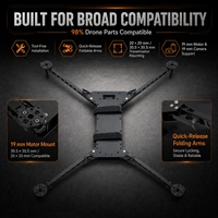 QINKOFPV Kit de châssis de drone de levage lourd 15 pouces 580 mm pliable en aluminium CNC 6063 compatible FPV pour quadricoptère UAV