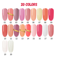 ORCHID FOX Kit d'extension d'ongles professionnel 6 couleurs, Gel de construction dur hybride UV LED Soak Off, Gel Acrylique pour Nail Art