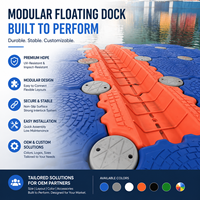 Plateforme modulaire en plastique pour quai de bateau, ponton, remorqueur de jet ski et ponton de bateau