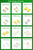 Diode LED SMD HQG 0402 0603 0805 1206 2835 3528 5050, puce LED, perle lumineuse