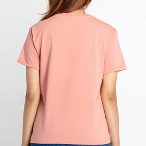 Camisetas de mujer de la mejor calidad tela de algodón cuello redondo elegante serigrafiado camisetas casuales de verano para niñas - Product Image 4