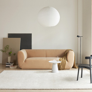 Sofá seccional modular moderno gato arándano vintage resistente a los arañazos tela mate de línea recta patas de madera vida pequeña - Product Image 1