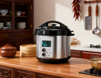 Autocuiseur Électrique Multifonction en Acier Inoxydable GT601-M06 à Commande Micro-ordinateur, 6L-8L, Cuiseur à Riz Domestique Antiadhésif