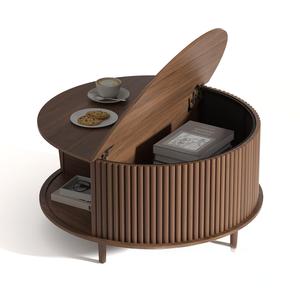 Phong cách hiện đại bàn cà phê bằng Gỗ Nhà Hàng phòng khách Vòng Tròn đa chức năng giải trí lưu trữ Bàn cà phê bằng gỗ - Product Image 6