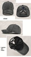 Gorra de Béisbol con Cola de Caballo y Logotipo Personalizado, Gorras Ajustables de Algodón Lavado, Gorras Trucker Estilo Dad Desgastadas, Regalos