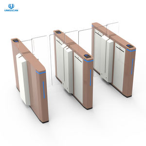 Spor salonu kullanımı çelik kanatlı bariyer turnikeler güvenlik için 304 paslanmaz tek veya çift motorlu renkli salıncak kapısı - Product Image 3