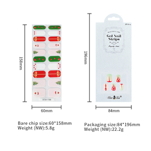 Five & Ten Autocollants pour <span class=keywords><strong>ongles</strong></span> de Noël en gel <span class=keywords><strong>semi</strong></span>-durci, motifs cloche, autocollants auto-adhésifs pour nail art, pour fête et DIY, gel UV longue durée - Product Image 2