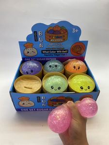 ของเล่นบีบยูนิคอร์นสุดฮิตข้ามพรมแดน ทำจากแป้งและเพคติน บรรเทาความเครียด ของเล่นบีบตุ๊กตาซาลาเปาหลากสีสัน กล่องสุ่ม - Product Image 6