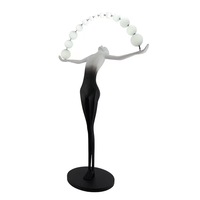 Nordique salon coin décor résine Sculpture humaine lampadaire décoration moderne lampadaire