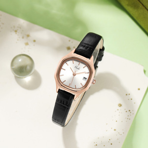Montre pour femme légère, étanche, avec calendrier, luxueuse et minimaliste, en cuir, à quartz - Product Image 4