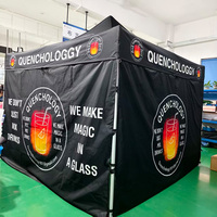 Tente publicitaire coupe-vent, auvent promotionnel, stand d'exposition pour événements, barbecue, pizza, jus de fruits, stand alimentaire avec logo de marque personnalisé