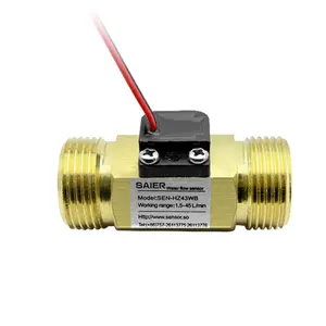 Prezzo basso NPT G 3/4 pollici in rame magnetico effetto sala sensore di flusso pompa misuratore di portata acqua sensore di flusso