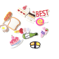 Patch brodé thermocollant, motif gâteau mignon de dessin animé, écologique, couleurs variées, pour pochette et porte-monnaie, DIY