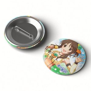 Badges circulaires en plastique personnalisés avec mascotte animée de dessin animé, thème Ange Musique & Amour - Épingles promotionnelles durables - Product Image 6