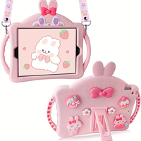 Étui pour enfants pour iPad (A16) 11e génération 11 pouces 2025 / iPad 10e génération 10,9 pouces 2022, housse de tablette en silicone 3D mignonne pour fille