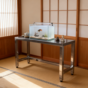 Support d'<span class=keywords><strong>aquarium</strong></span> en acier inoxydable avec étagère de sol à double niveau et étagère de rangement Design moderne et simple Gain de place - Product Image 1