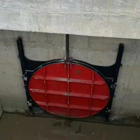 Porte ronde en fonte résistante à la corrosion avec composant central à engrenages pour traitement de l'eau – Fourniture directe usine