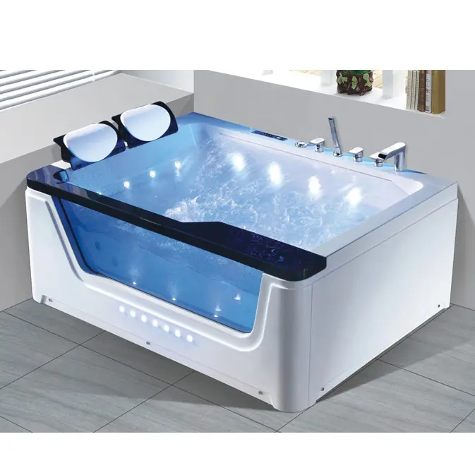 CBMmart Modern Design Freestanding Bath Tub White Free Standing Alone Soaking whirlpool Acrylic Bathtubs