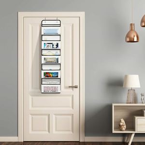 Simple Over the Door Hanging Organizer 5 Pockets Storage Wall Mount Organizer for Save Cosmetics Sundries - Product Image 5