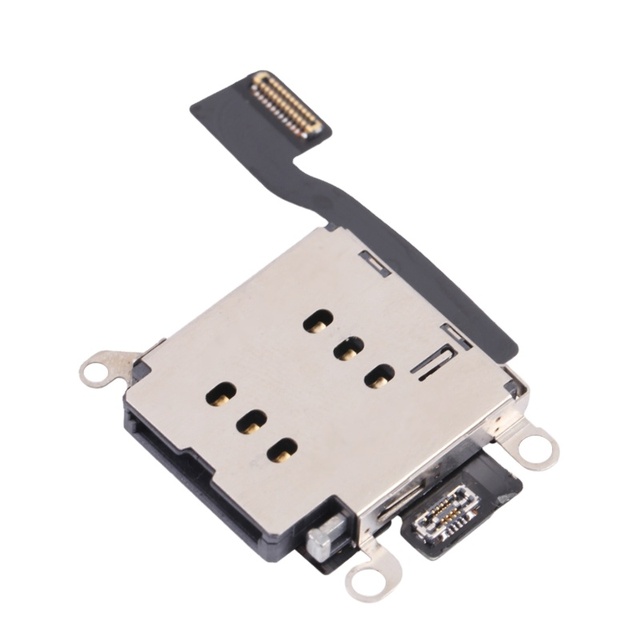 For iPhone 13 Dual Sim Card Reader Holder Tray Sim Card Socket Slot Flex Cable Replacement